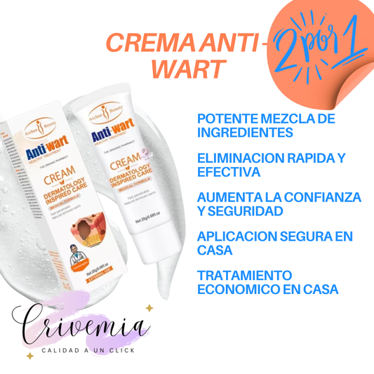 Anti-Wart - Crema antiverrugas - 2X1 excelente precio😱🔥